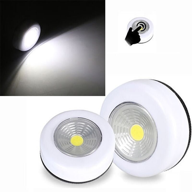 Aaa-Batteriebetriebener Led-Strahler Mit Kleberückseite Für Werkstattschränke, Weiß, Heim