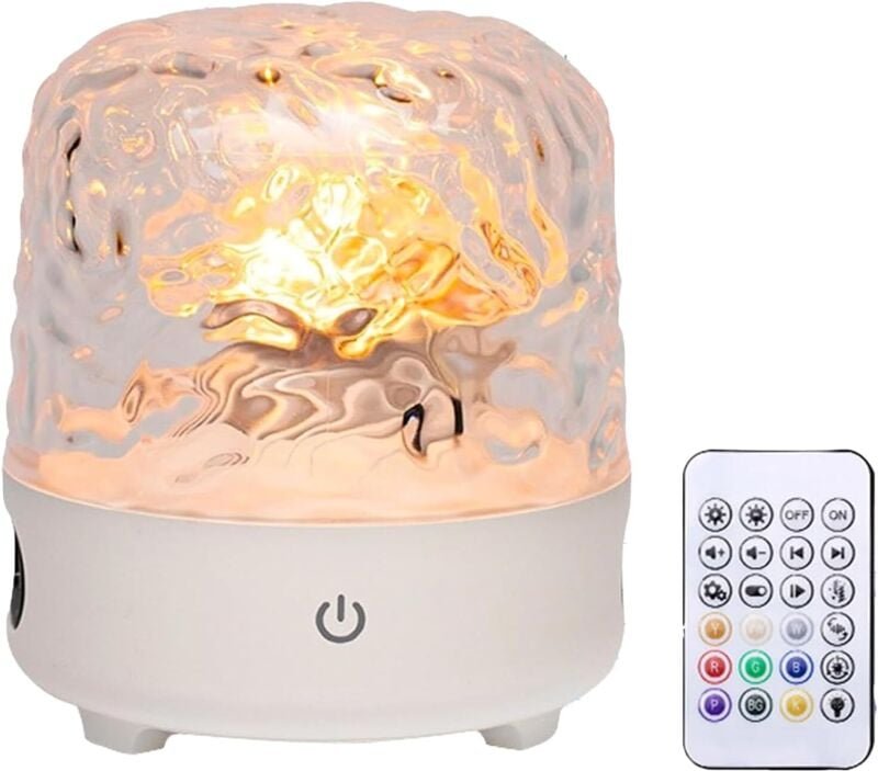 Sternenhimmel Projektor Kinder, 16 Farben Wave Nachtlicht Tischlampe, Galaxy Projektor mit Bluetooth Lautsprecher und Fe...