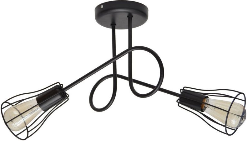 Helam - oxford Halbbündige Deckenleuchte mit mehreren Armen Schwarz 41cm