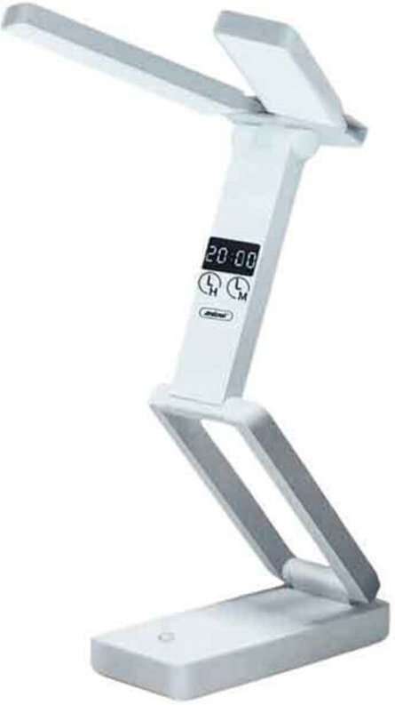 Trade Shop - Tragbare faltbare USB-Wiederaufladbare LED-Schreibtischlampe mit Q-LED169-Display -