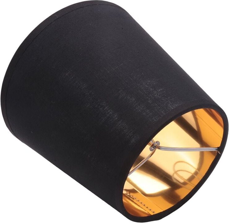 Schwarze Lampenschirme mit Gold Futter Clip auf Licht Schirmen Kerzen Kronleuchter Lampen Schirme, 6 Set