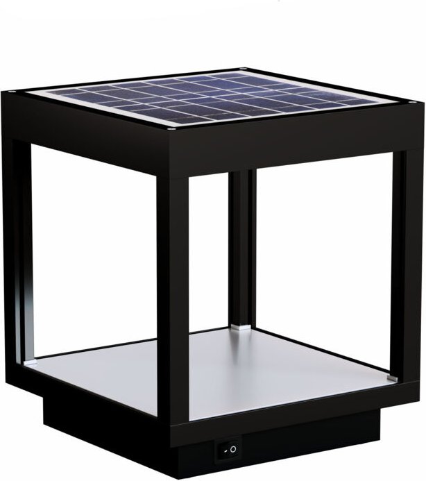 Beneito Faure - 3,5 w batteriebetriebene LED-Solar-Visierlaterne, IP54, schwarz