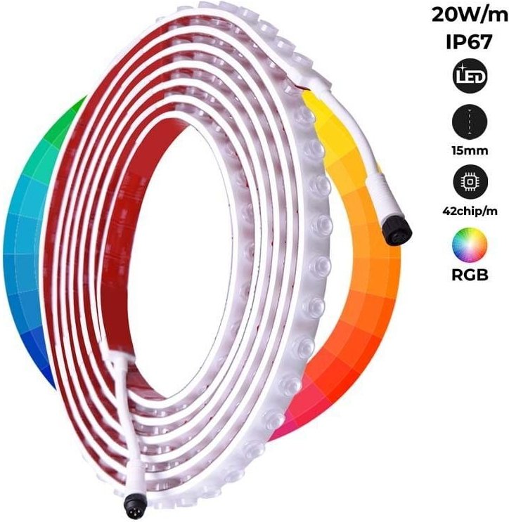 Flexibler led rgb Wandfluter 24V dc - 5 Meter - IP67