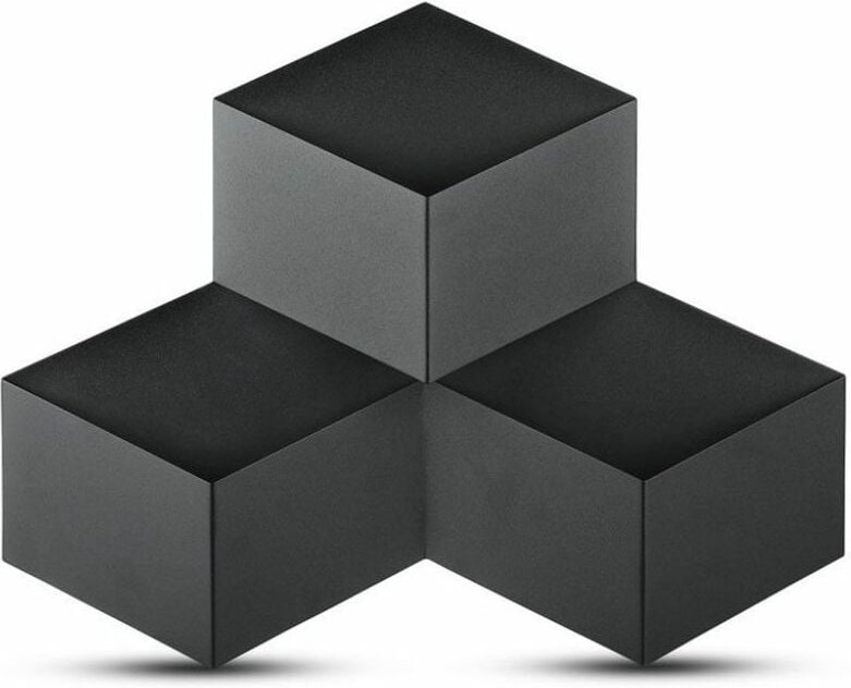 V-tac - 9W Led Wandleuchte IP20 schwarz Farbe VT-709 3000K