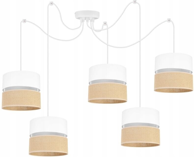 Spider Deckenhängelampe, Lampenschirm 20 Cm Weiss