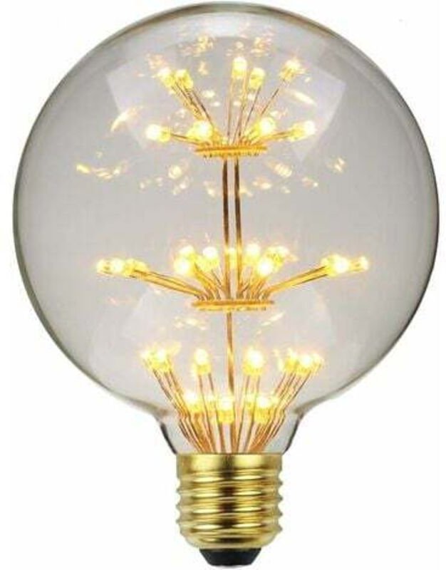 Lablanc - LED-Vintage-Glühbirne, RGB-Feuerwerk, Edison-Glühbirne, 3 w, 220/240 v, E27, dekorative Glühbirne (G95) [Energ...