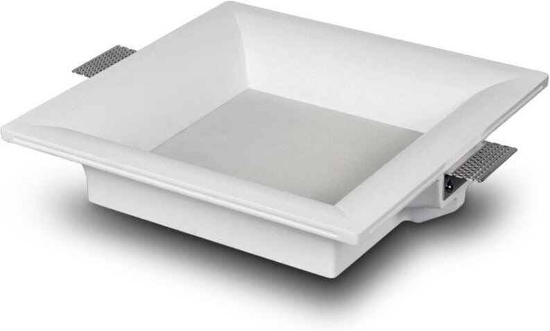 Efectoled - led Downlight Einbaustrahlerring für Gips/Gipsplatten Integration Eckig 18W Schnitt 333x333 mm UGR17 2700K W...