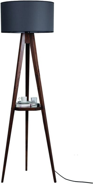 Anthrazitgraue Modell 1 Stehlampe aus Holz