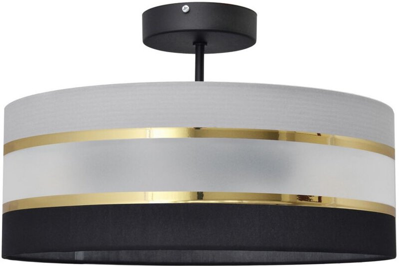 Helen Zylindrische Deckenleuchte Schwarz, Gold, Grau 40cm - Helam