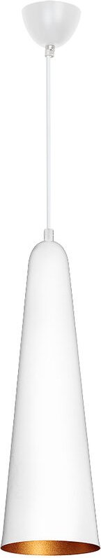 Hängelampe Weiß Gold E27 Aluminium Modern Hängeleuchte