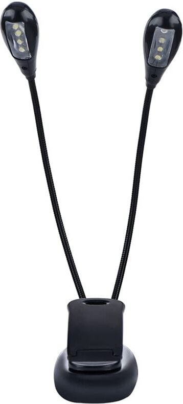 Ej.life - Doppelt Verstellbare Clip-On-Notenpultleuchte, LED-Lampe mit 6 oder 8 Perlen, Tragbar und Langlebig, für Nacht...