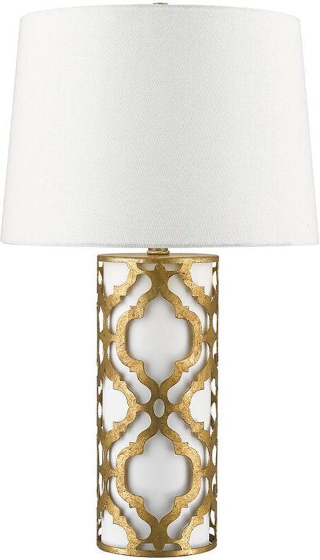Designleuchte Beistellleuchte Tischlampe E27 Stahl gold weiß Leinen Wohnzimmer