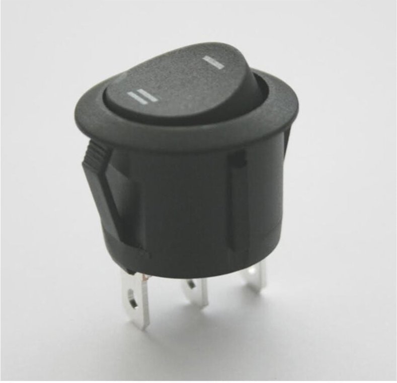 Einpoliger Unterputz-Wippschalter Electro DH schwarzes Gehäuse und rote Taste 11.478.C 8430552091249