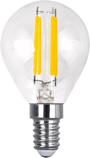 Sphärische Glühbirne 7x4,5d 4w 450lm e14 klar 2700k