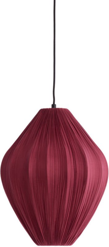 Light & Living - hängeleuchte - Verita - rot - textil - Ø 36cm -