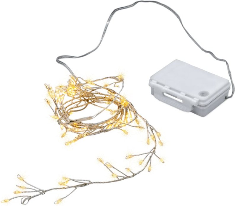 LED Draht Lichterkette - 100 LED / 8 Funktionen - Micro Cluster Lichterkette mit Timer