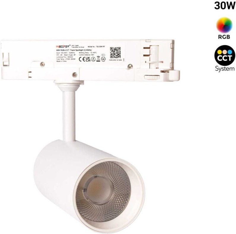 Thumbnail - Mi Light - rgb + cct led 3-Phasen-Schienenstrahler - 30W