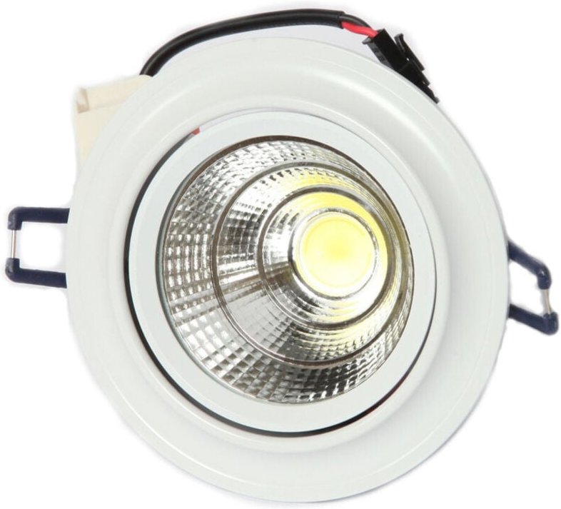 Trade Shop - FARETTO COB LED INCASSO ORIENTABILE WISDOM 5W 10W COLOR ORO SATINA ODER BIANCO - Weiß
