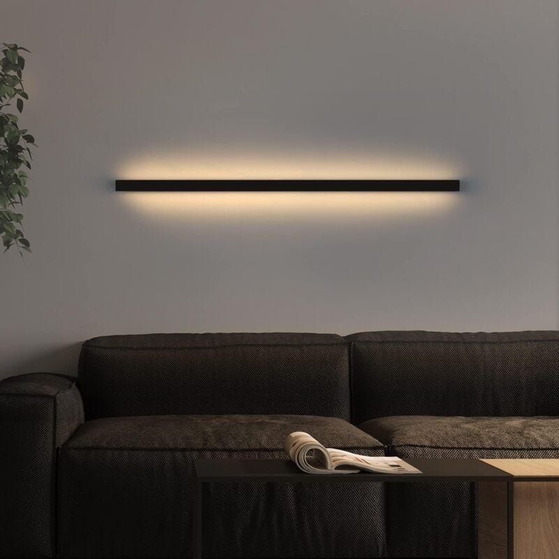 LED-Wandleuchte für den Innenbereich – moderne 60 cm, 21 w, Flur, warmweiß, Flurlampe, Wohnzimmerlampe, schwarze Bettlam...