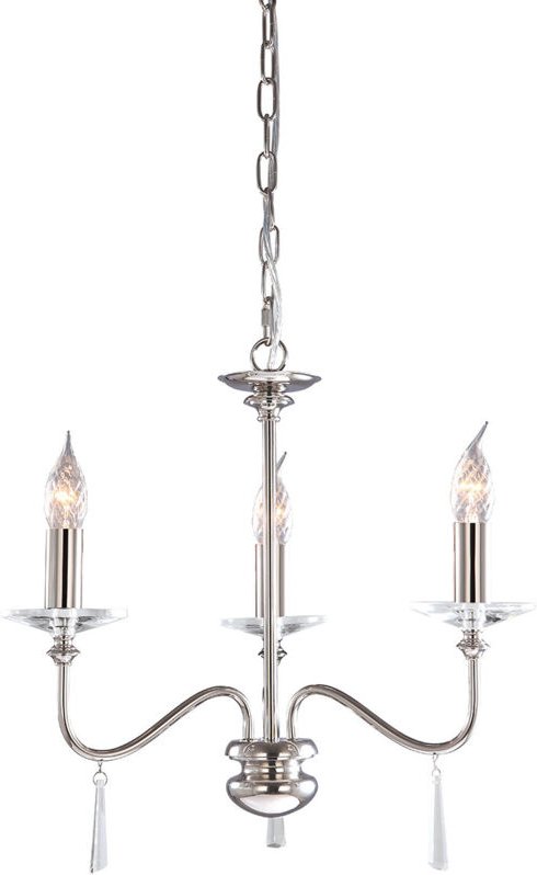 Finsbury Park - Kronleuchter 3 Leicht poliertes Nickel-Finish, E14 - Elstead