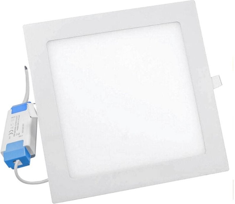 Trade Shop Traesio - Trade Shop - smd led panel quadratisch einbau 12W mit treiber cct 4000K 3000K 6500K P155A-Q3C -