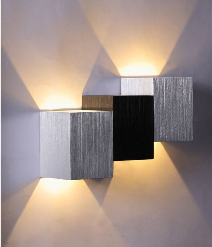 Wandleuchte led Innen 6W Up Down Wand Lampe aus Aluminum für Schlafzimmer Wohnzimmer Treppen Korridor Warmweiß 1PCS