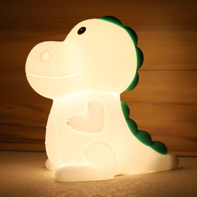 Nachtlicht für Kinder, Baby-Nachtlicht, Dinosaurier-Baby-Nachtlicht, 7 Farben & Touch-Steuerung, USB-wiederaufladbare LE...