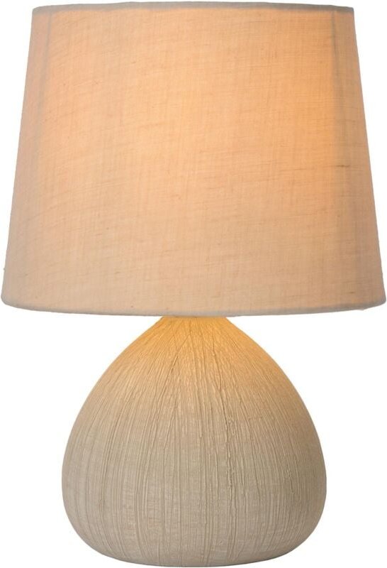 Ramzi - Tischlampe - ø 18 cm - 1xE14 - Beige - Lucide