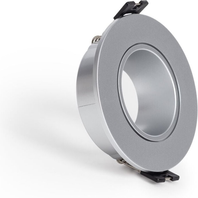 Ledkia - Downlight-Ring Niedriger UGR-Wert Schwarz für LED-Glühbirne GU10 / GU5.3 ø 70 mm Silber