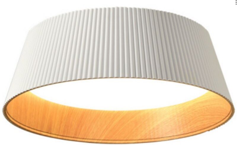 Aspe - Deckenleuchte Plafon 45cm 30W, Weiß + Holz