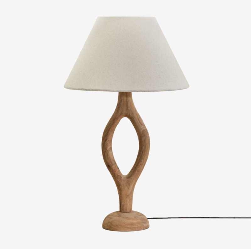 SKLUM Mangoholz-Tischlampe Gracia Mango-Holz