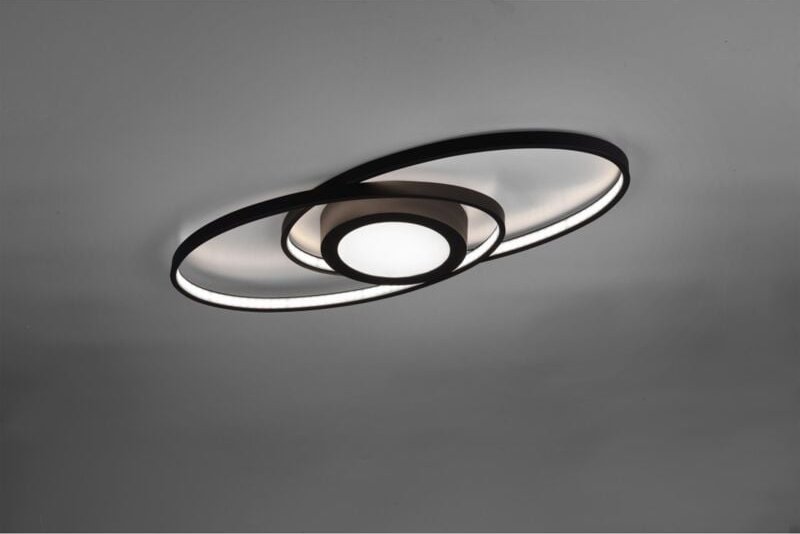 Iperbriko - Galaxy Deckenleuchte Doppelspirale Anthrazit Led 27W Dimmbare Trio-Beleuchtung