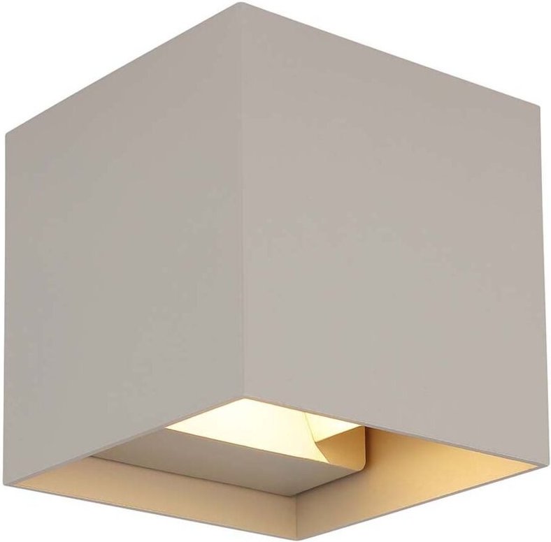 Thumbnail - Wandleuchte LED Wandlampe Außenleuchte Aluminium sandfarben matt IP54 L 10 cm