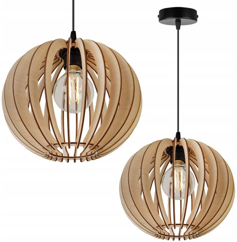 Moderne Led-Deckenhängelampe Aus Holz