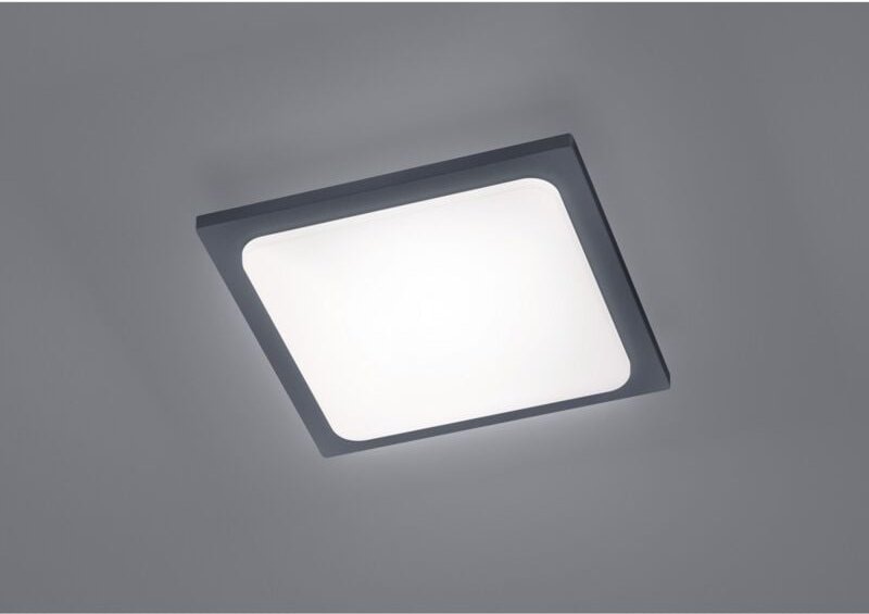 Quadratischer Deckenstrahler für den Außenbereich Led IP54 Anthrazit 25x25 cm Trio Lighting