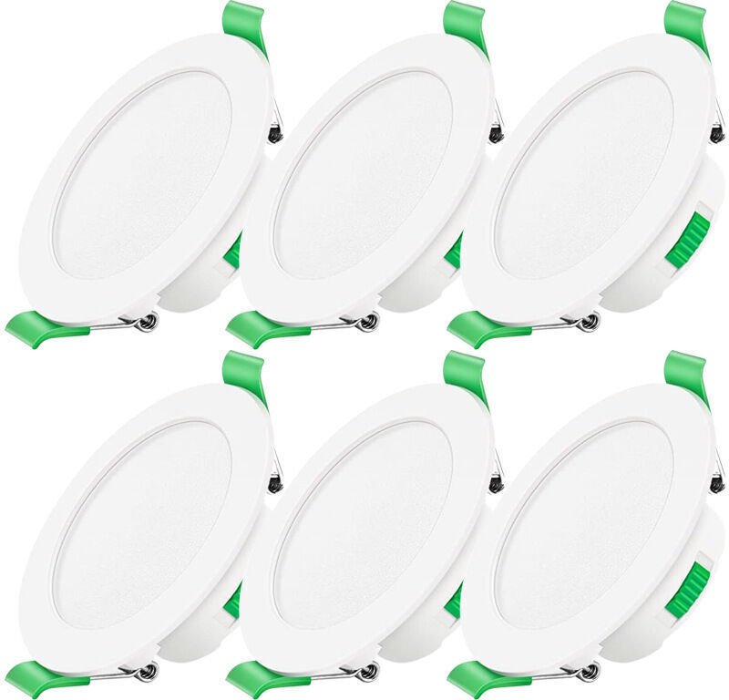 Dimmbarer LED-Einbaustrahler 230V 7W Wasserdicht IP44 Verstellbare Einbau-Deckenleuchte für Badezimmer, Wohnzimmer, 6er-...