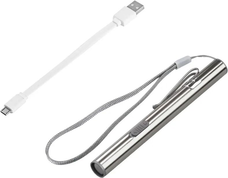 Mini-Taschenlampe, tragbar, energiesparend, praktischer medizinischer Stift, USB-aufladbar, LED-Taschenlampe mit Edelsta...