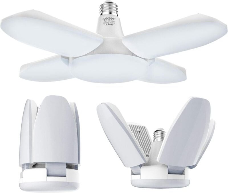 LED-Garagenleuchte, 60 W E27 6500 K 6000 lm Werkstattleuchte, LED-Deckenleuchte für Garage, Lagerhalle, Werkstatt, Kelle...