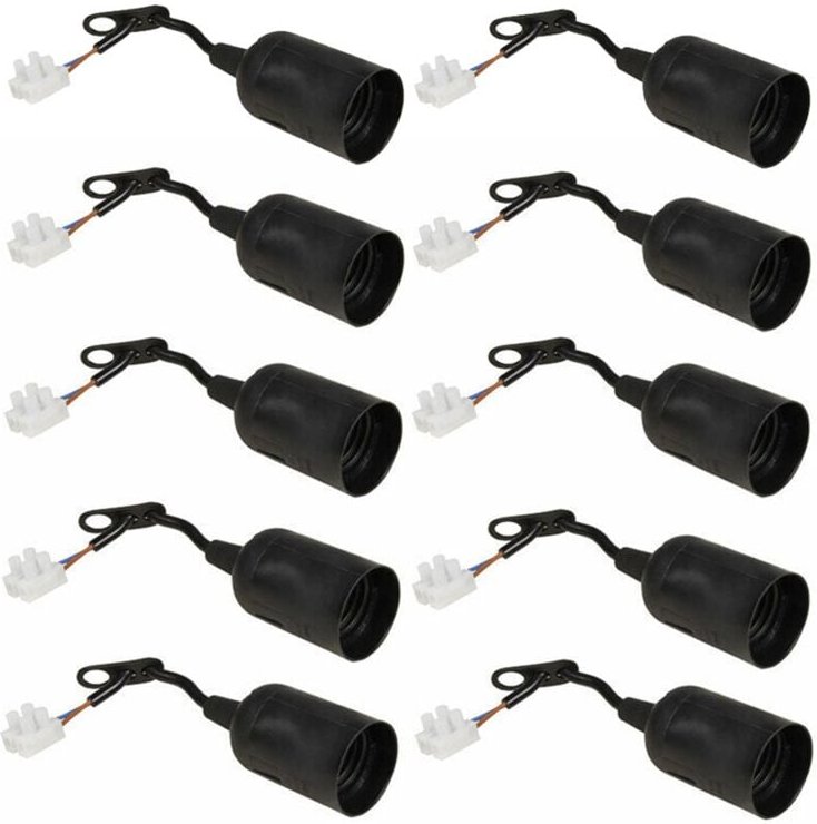 Tlily - 10Pcs E27 Lampe Halter Bau Buchse diy Website Renovierung Beleuchtung Zubehör
