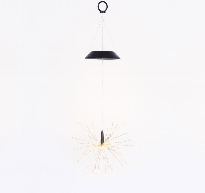 Solardekoration Firework Solar, Hängelampe, Schwarz, led, Dämmerungssensor, Warmweiß, 50 cm - Star Trading