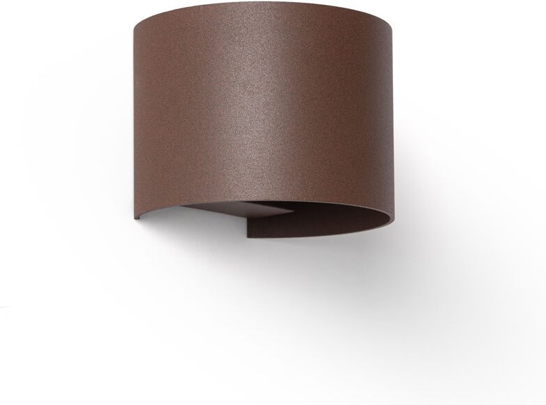 LED-Wandleuchte Aussen 10W Aluminium Doppelseitige Beleuchtung CCT Wählbar Iridix Rund Rost