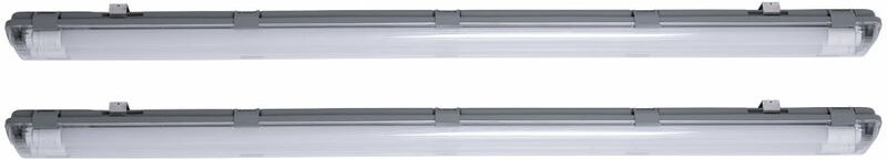 Etc-shop - 2x 44 w led Decken Lampen Röhren Industrie Leuchten Feuchtraum Hallen Strahler