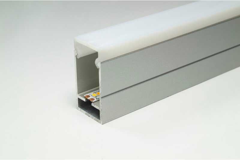 Thumbnail - L&S LED Leuchtenprofil WTU 16x30 Aufbau Alu EV1 incl. Abdeckung opal L:2500 mm