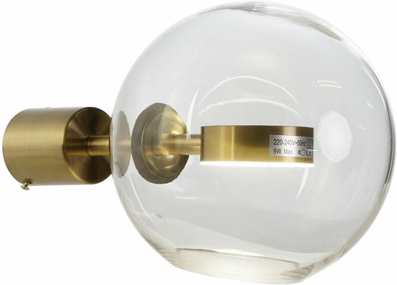 Dkd Home Decor - Metallglaswandlampe 20x25x20 Goldener Ball Metallglas mehrfarbig Farbfamilien Deckenleuchten und Wände ...
