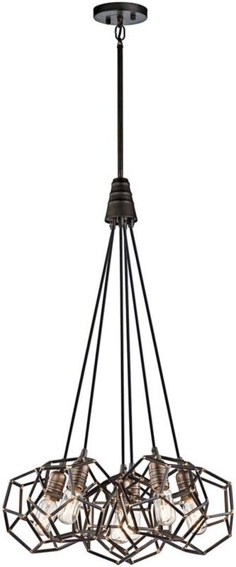 Kronleuchter Deckenlampe Hängeleuchte Stahl d 57,6 cm Esszimmerleuchte