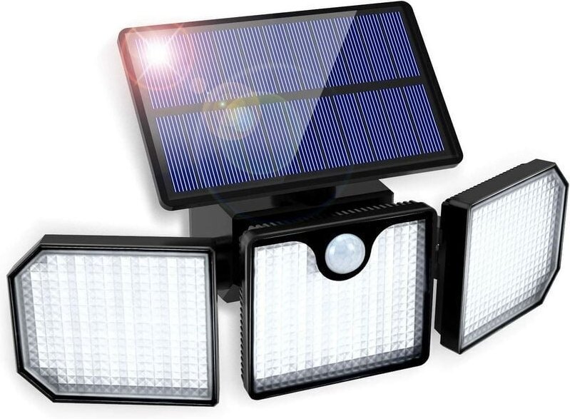 Solar-Wandleuchte, 230 LEDs, Infrarot-Leuchte mit Körperlichtsensor für Balkon, Garten, Terrasse, Garage, für den Innen-...