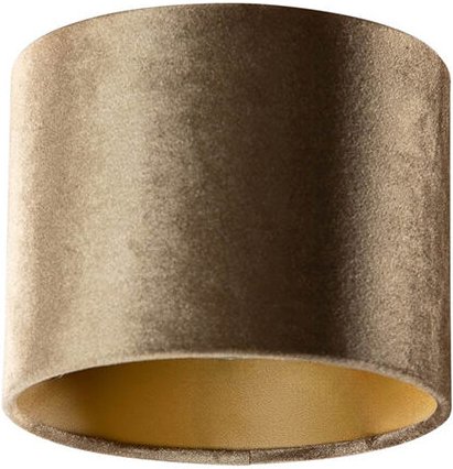 Samtlampenschirm Bronze mit goldener Innenseite 18/18/14