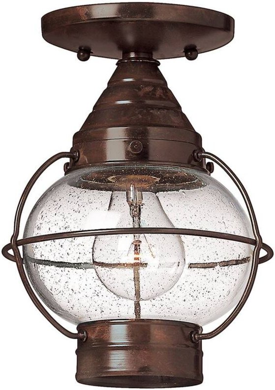 Elstead - Außenleuchte Deckenleuchte Sockellaterne Bronze d 17,8 cm Messing Balkonleuchte