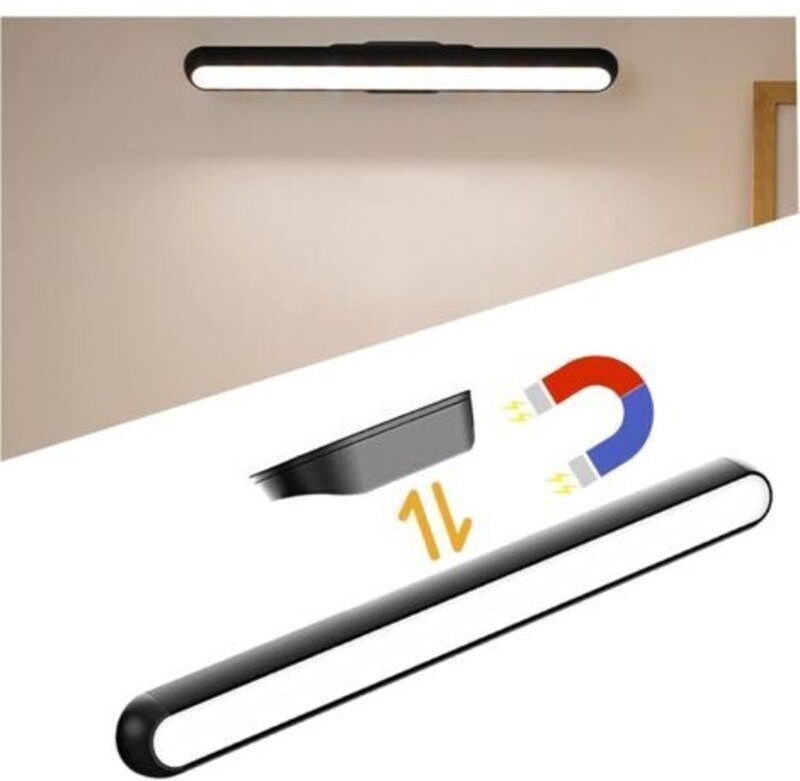 Dimmbare LED-Schrankleuchte mit Touch-Bedienung, Magnetfuß, verstellbarem Winkel, 2500-mAh-USB-Akku, geeignet für Kleide...