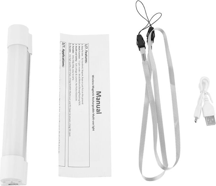 Tragbare, per USB wiederaufladbare Campinglampe für den Outdoor-Einsatz.